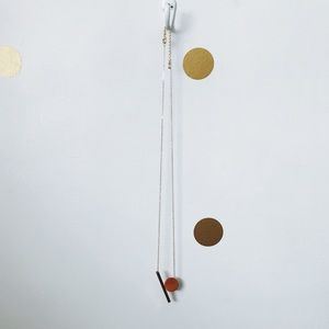 Brass and wood necklace